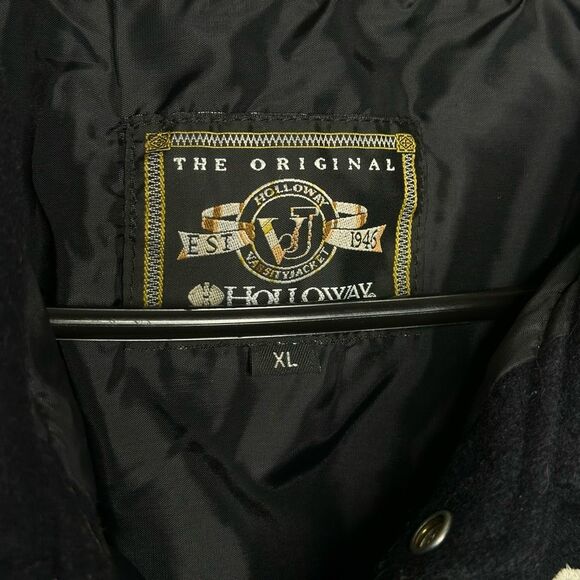 VTG Holloway Varsity Jacket Wool and Leather Size XL - Picture 6 of 6